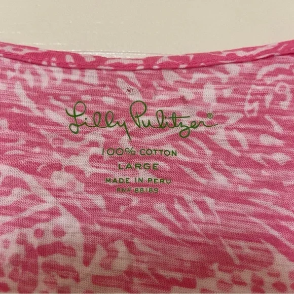 Lilly Pulitzer Pink and White Long Sleeve Dress - Picture 3 of 9